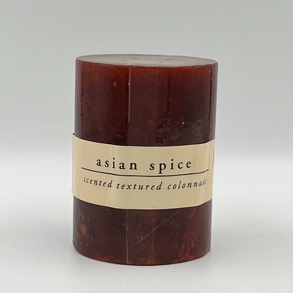 Retired Pier 1 Imports Asian Spice Scented Textured Colonnade Candle 3" x 4" NEW - Picture 1 of 4